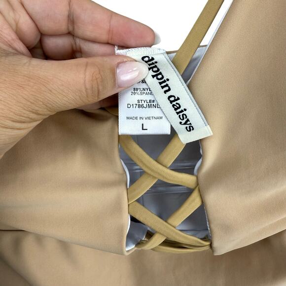 DIPPIN DAISYS Bliss One-Piece Beige Swimsuit Large - Picture 8 of 8